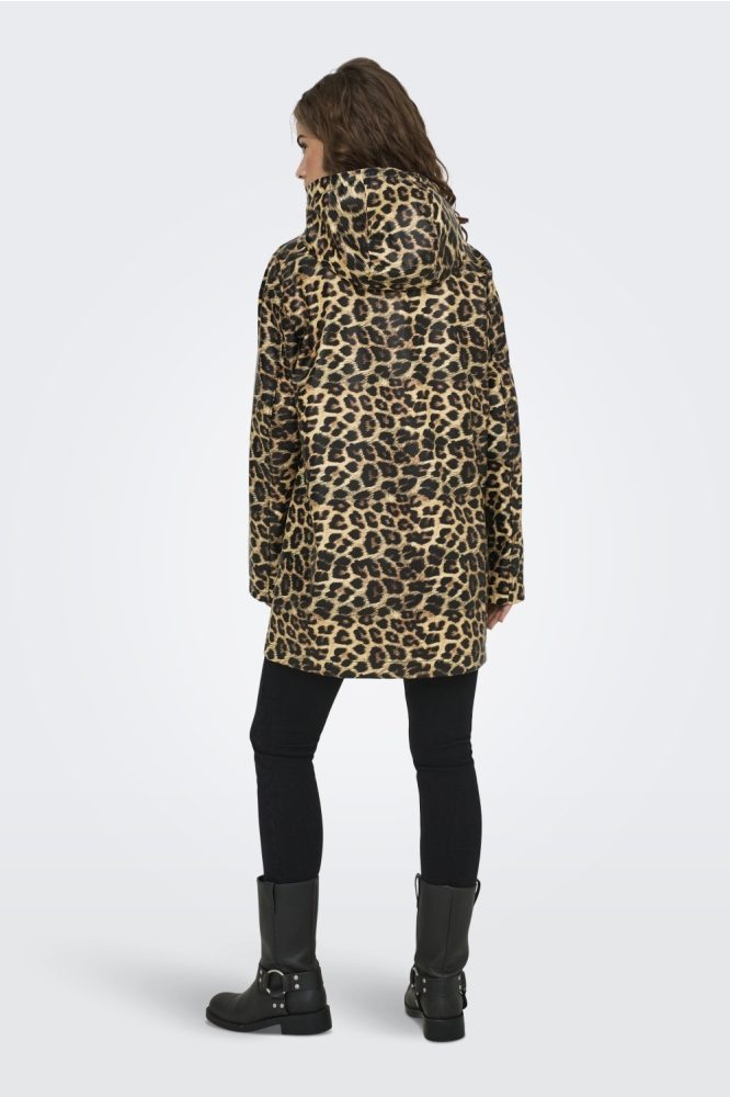 ONLMARIE ELLEN AOP RAINCOAT OTW 15359213 Toasted Coconut/AOP LEO